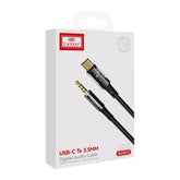 Audio cable Earldom ET-AUX53, 3.5mm to Type-C, 1.0m - CompuMe